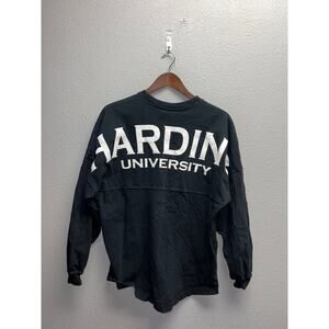 Harding University Long Sleeve Shirt Black White Tee Top Spirit Jersey Small